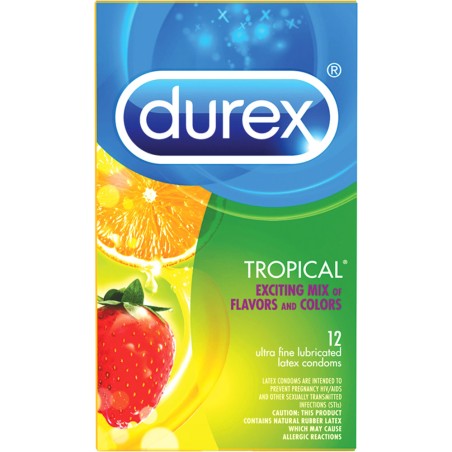 Durex Tropical - Flavours and colours (12 condoms)