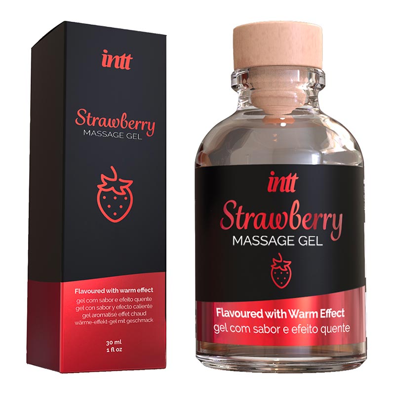 Gel de massage chauffant Intt Strawberry - Fraise - 30 ml