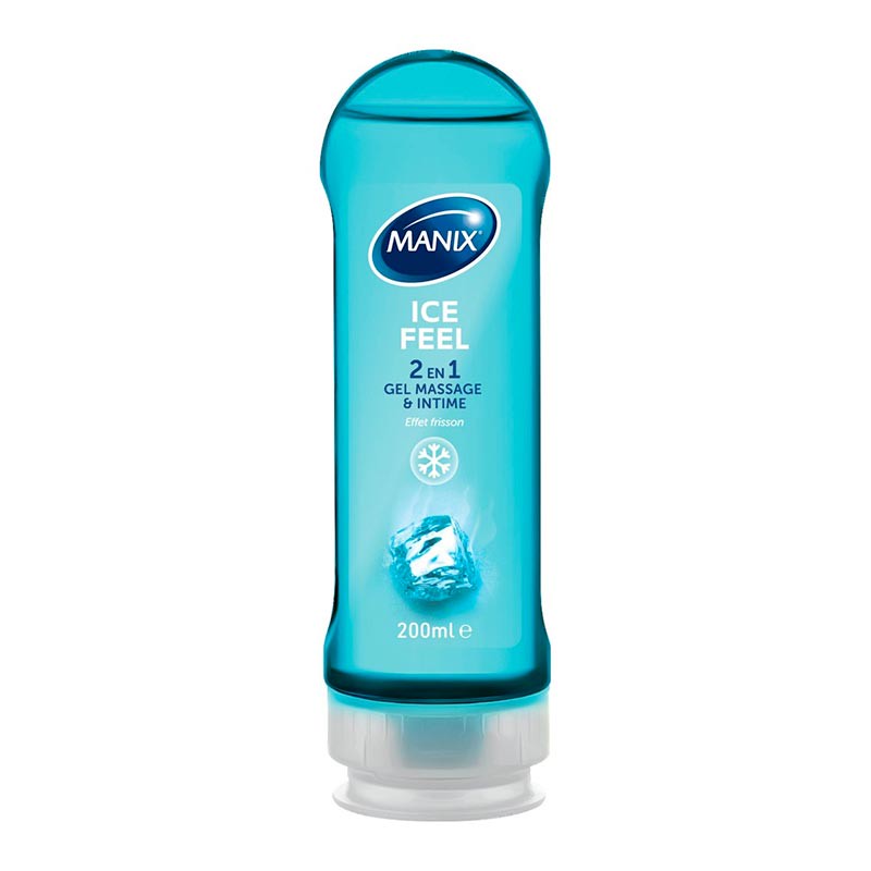Lubrifiant et gel de massage 2-en-1 Manix Ice Feel - 200 ml (à base d'