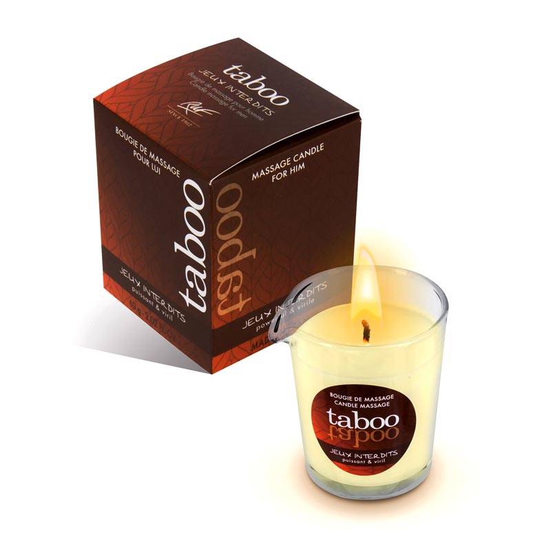 Bougie de Massage Taboo - Jeux Interdits (pour lui)
