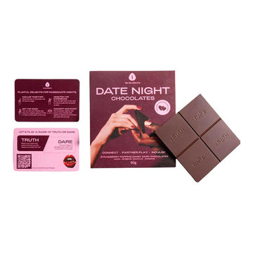Chocolat noir aphrodisiaque The Oh Collective - Date Night - Fraise