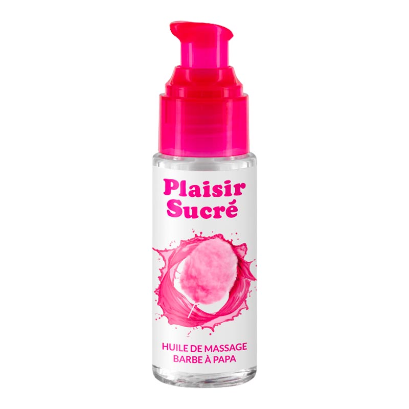 Huile de massage aromatisé Plaisir Sucré - Barbe à papa