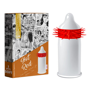 Préservatif stimulant EGZO - Hot Red Soft (1 Préservatif)