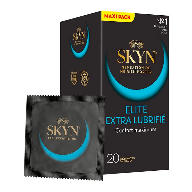 SKYN Préservatifs Elite Extra-Lubrifiés Sans Latex