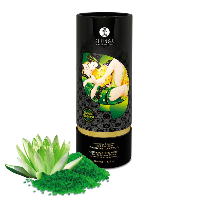 Shunga Cristaux d'Orient - Sel de bain moussant - Fleur de Lotus