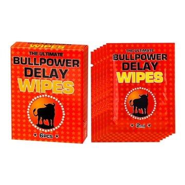 Lingettes pour retarder l'éjaculation - Bull Power Delay - 6 pièces