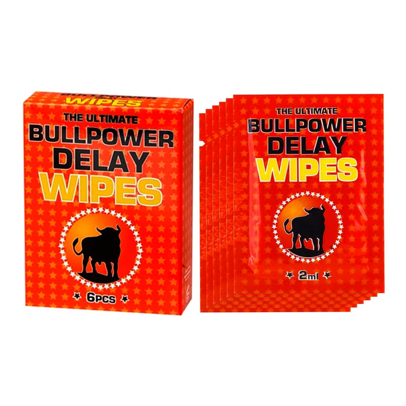 Lingettes pour retarder l'éjaculation - Bull Power Delay - 6 pièces