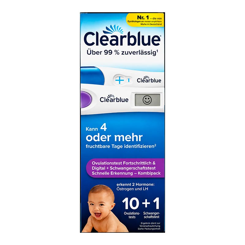 Test d'ovulation et de grossesse Clearblue Kombipack (10 + 1)
