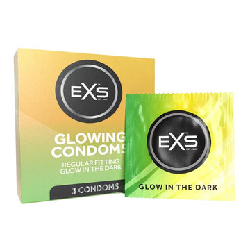 EXS Glowing - Préservatifs phosphorescents (3 Préservatifs)