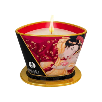 Bougie de Massage Shunga Fraise & Vin