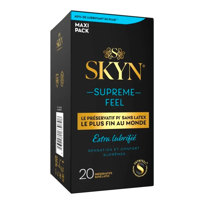 SKYN Supreme Feel - Extra-lubrifié - sans latex (20 Préservatifs)