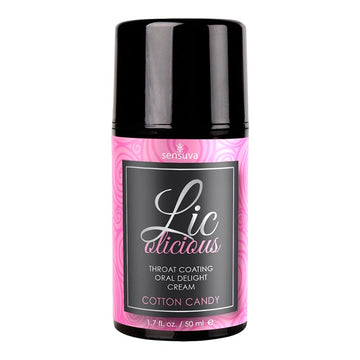 Crème aromatisée pour fellation Sensuva Lic-O-Licious - Barbe à papa
