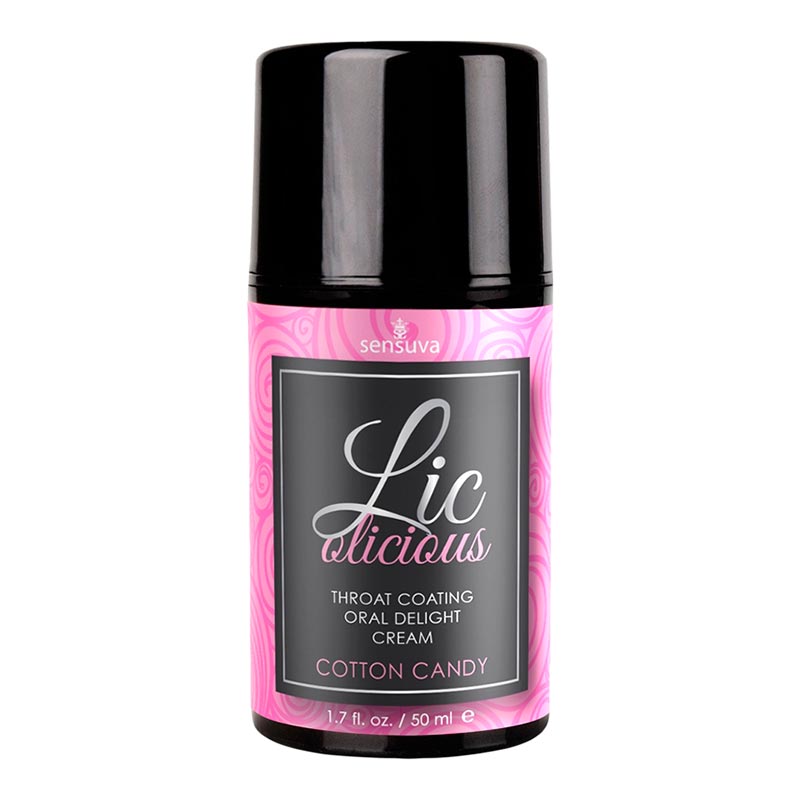 Crème aromatisée pour fellation Sensuva Lic-O-Licious - Barbe à papa