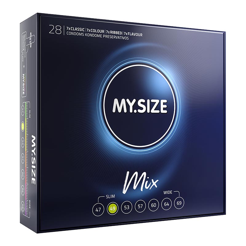 Préservatif sur mesure My Size Mix - Taille 49 (28 Préservatifs)