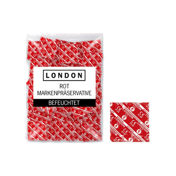Préservatifs London Rouge Fraise (Pack de 100)
