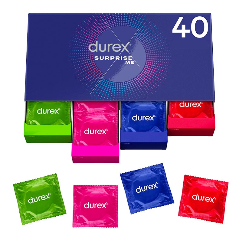 Pack assortiment 40 préservatifs Surprise Me
