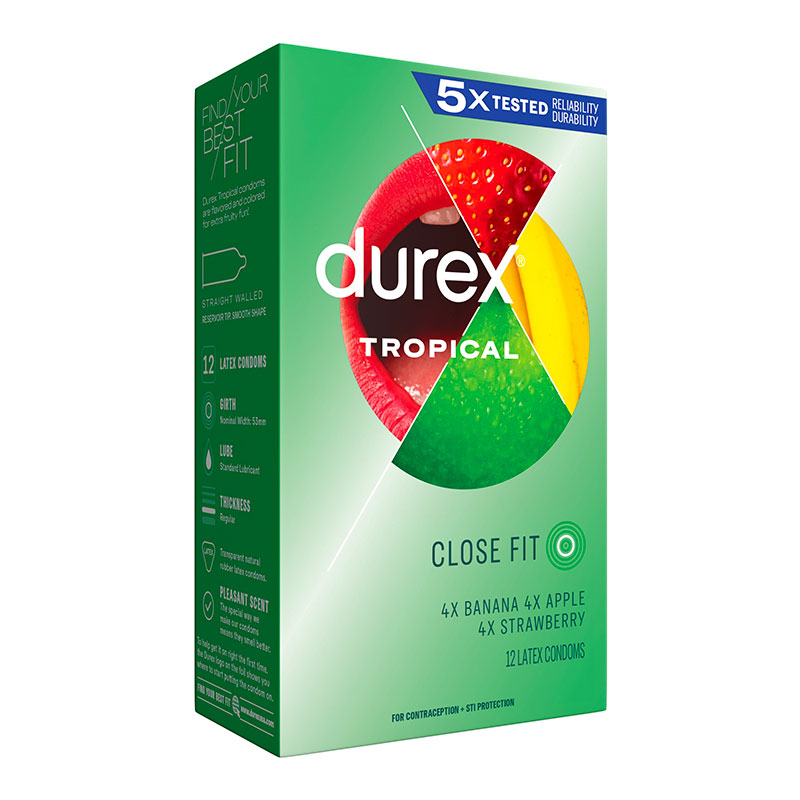 Préservatifs Tropical aux saveurs fruitées