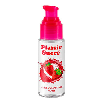Huile de massage aromatisé Plaisir Sucré - Fraise