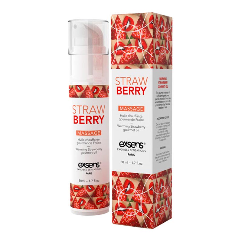 Huile de Massage Chauffante Saveur Fraise