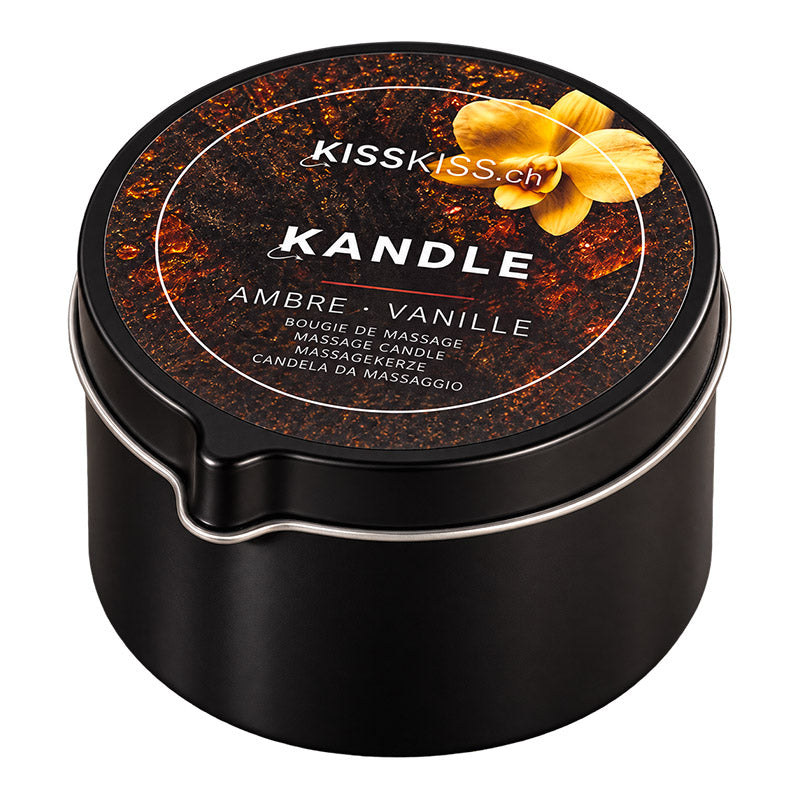 Bougie de massage KissKiss.ch Kandle - Ambre & Vanille