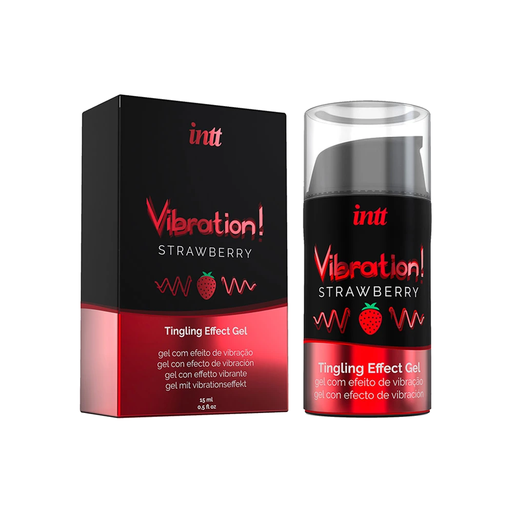 Gel stimulant effet vibrant à la fraise