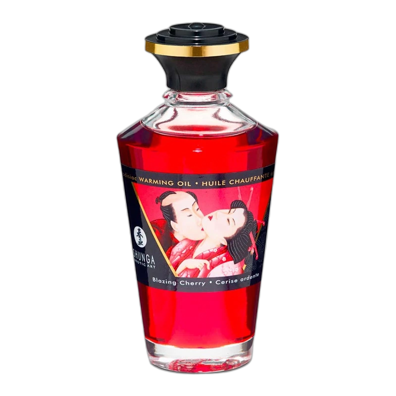 Shunga Cerise ardente — huile chauffante