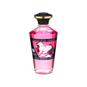 Huile de massage chauffante goût framboise