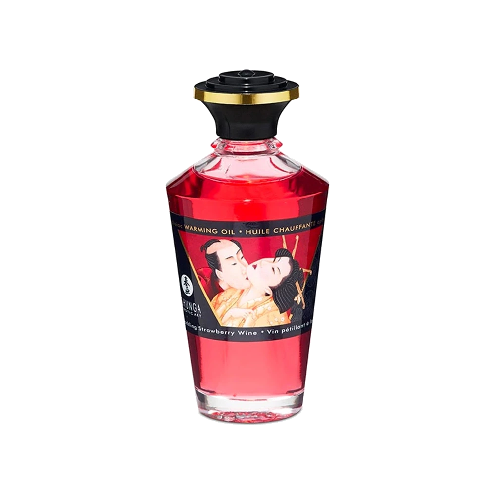 Huile de Massage Chauffante Vin Pétillant Fraise