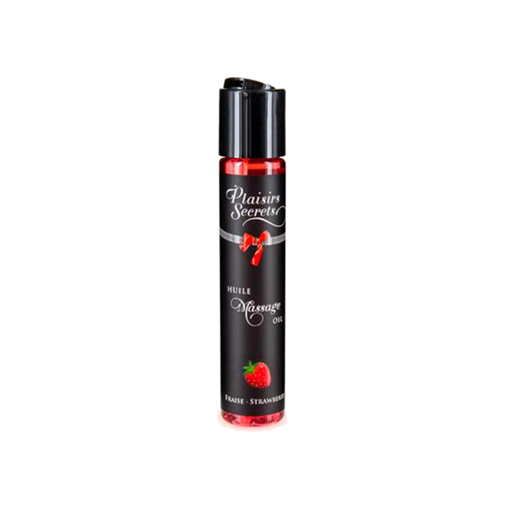 Huile de massage comestible goût fraise