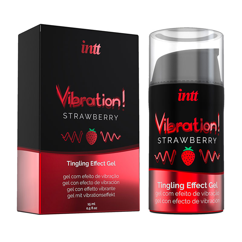 Gel stimulant effet vibrant à la fraise