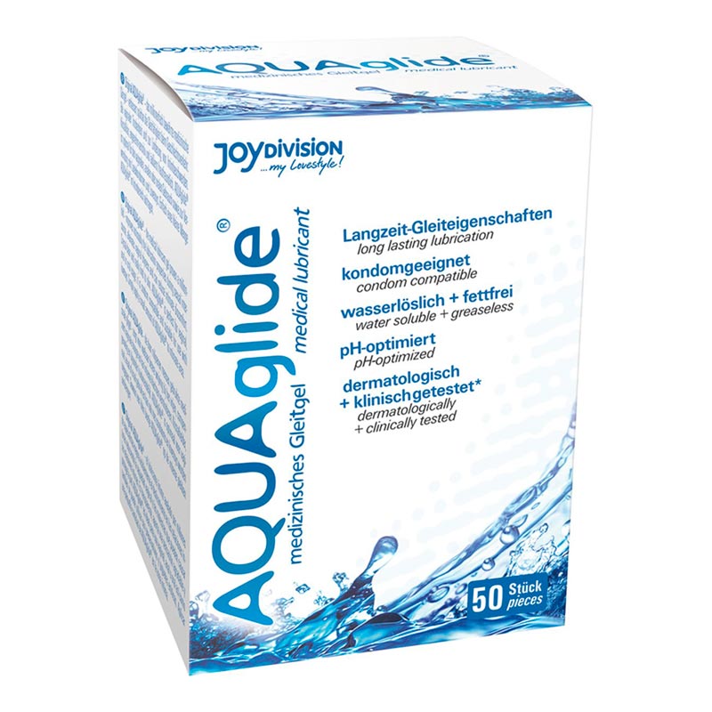 Lubrifiant AQUAglide en 50 doses individuelles