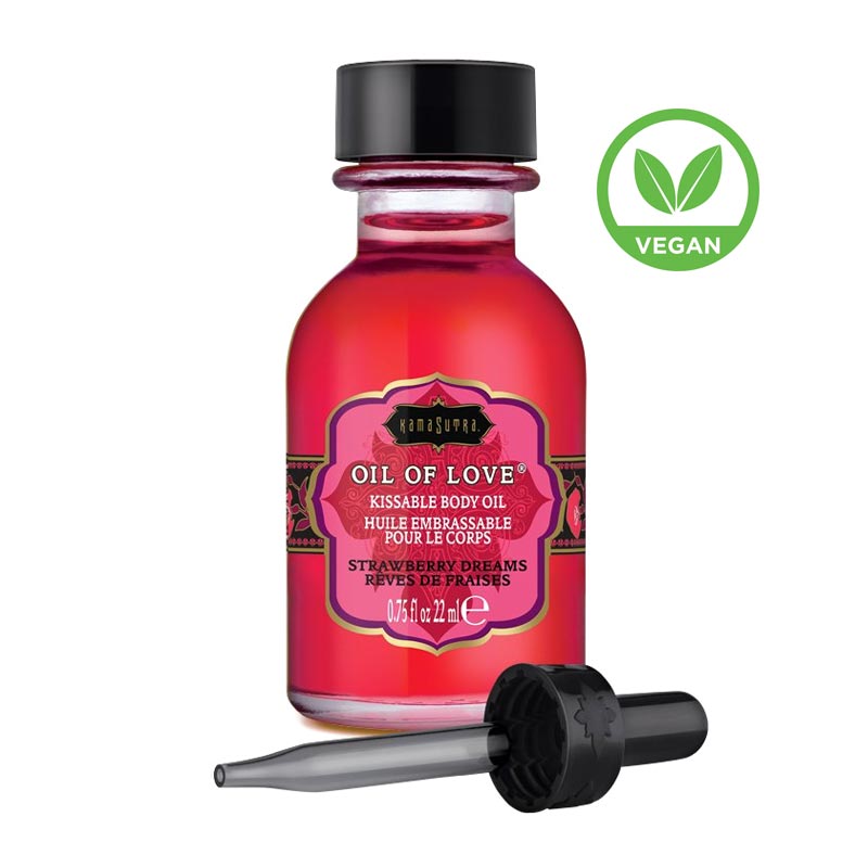 Huile de massage chauffante Rêves de Fraises