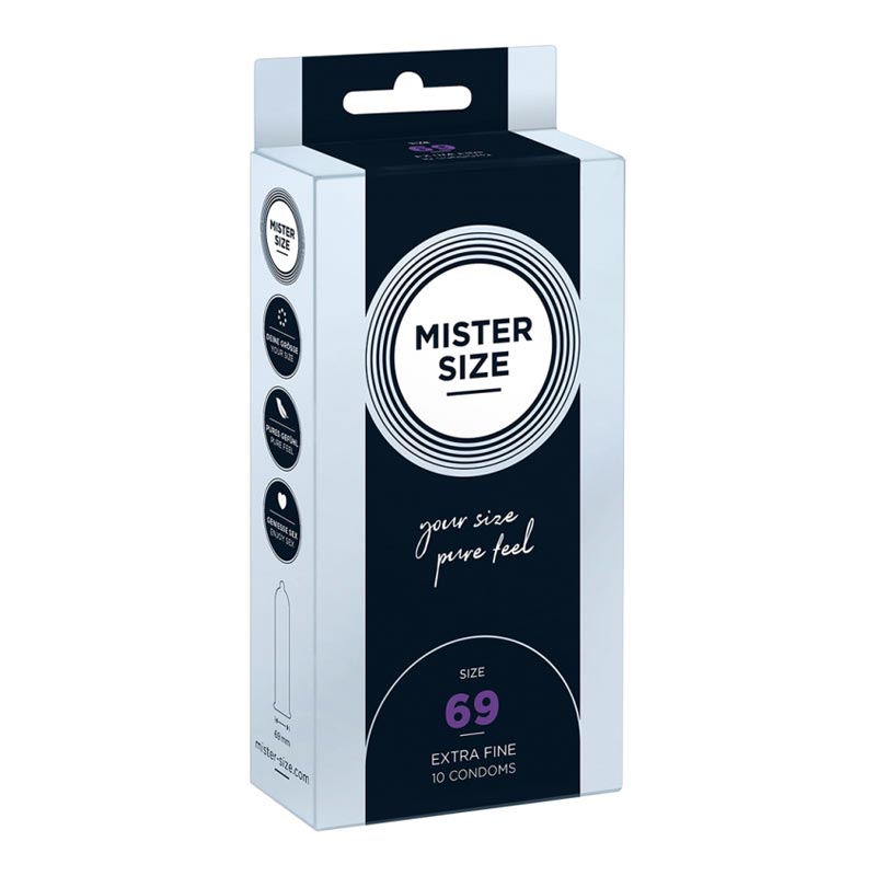 Préservatifs ajustés extra larges 69 mm