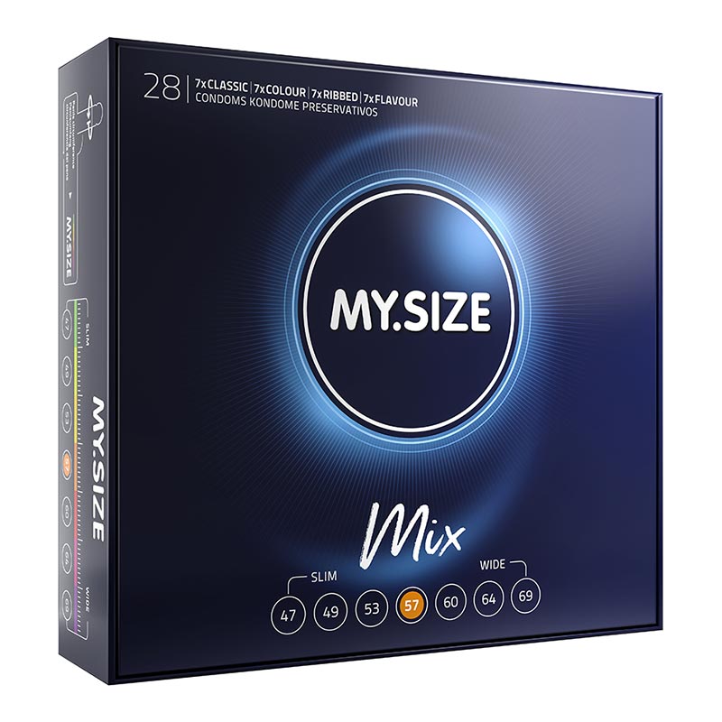 Assortiment de préservatifs sur mesure 57mm