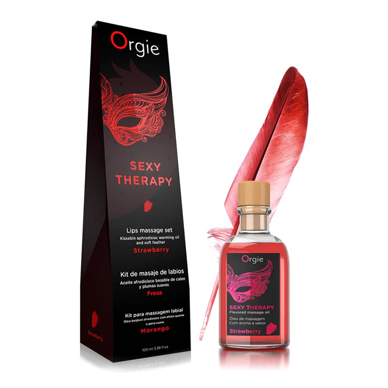 Coffret de Massage Chauffant & Plume Fraise