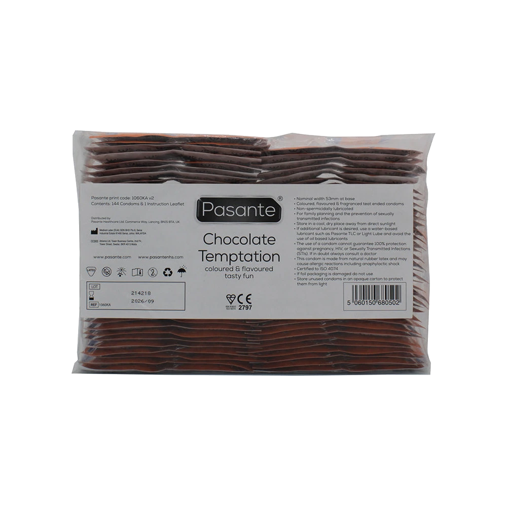 Préservatifs aromatisés au chocolat (144 pièces)