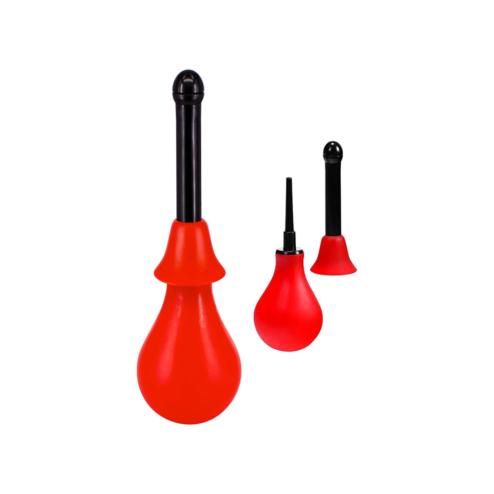 Poire de lavement avec double embout