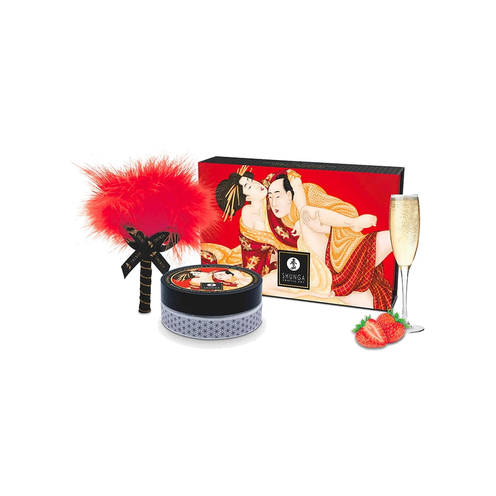 Poudre de Massage Shunga Fraise Pétillante