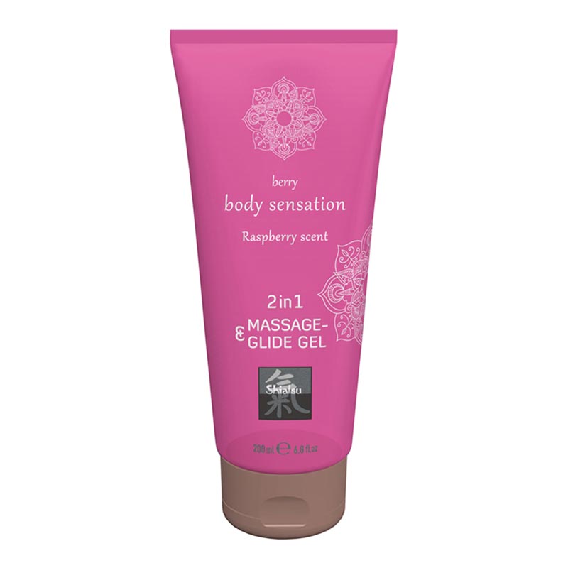 Gel de Massage HOT 2-en-1 Framboise