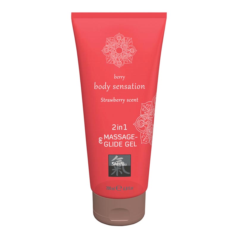 Gel de Massage et Lubrifiant HOT Fraise 200 ml