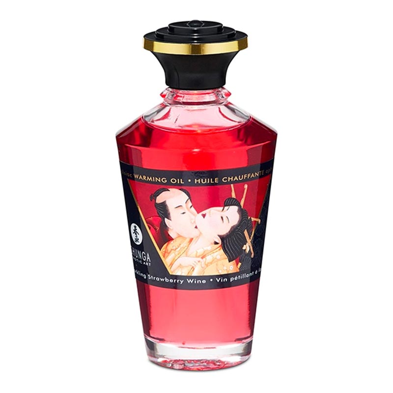 Huile de Massage Chauffante Vin Pétillant Fraise