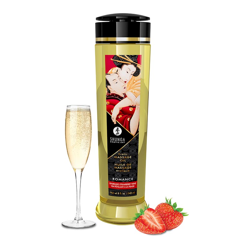 Huile de massage Romance Vin & Fraise