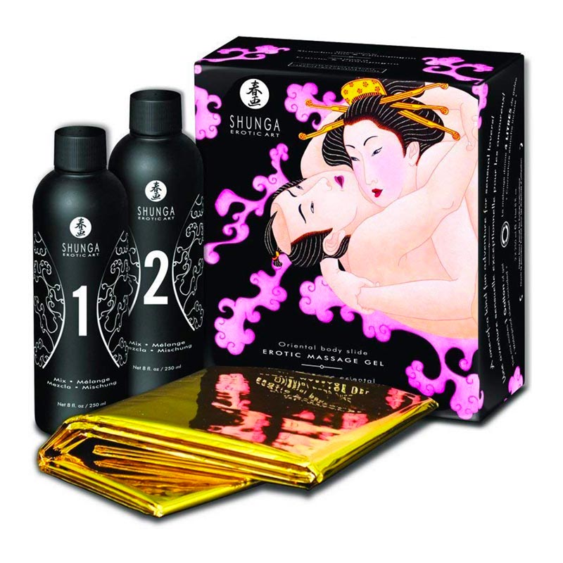 Gel de Massage Corps à Corps Fraise & Champagne